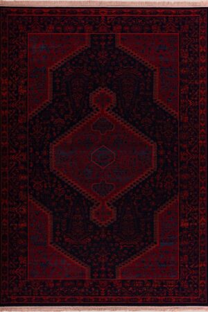 Lindy Red and blue Persian Nomadic Rug
