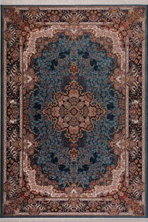 Jamila Charming Blue and Beige Traditional Rug