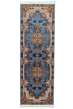 Jamila Charming Blue and Beige Traditional Runner