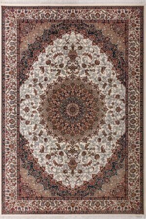 Atrium Floral Cream and Fawn Traditional Rug